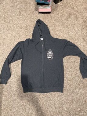 Disney Haunted Mansion Zip-Up Hoodie - Dark Gray